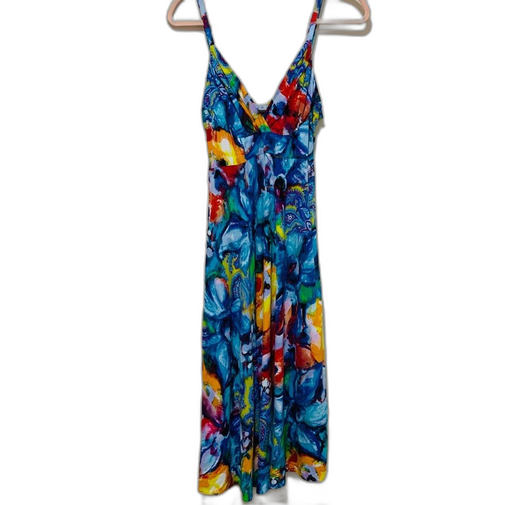 Jams World Mariah Dress print Watercolors size small